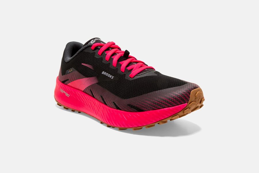 Brooks Running Shoes Womens Black/Red - Catamount Trail - 5986-NESIK